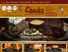 Tablet Screenshot of chuckssteakhousemb.com